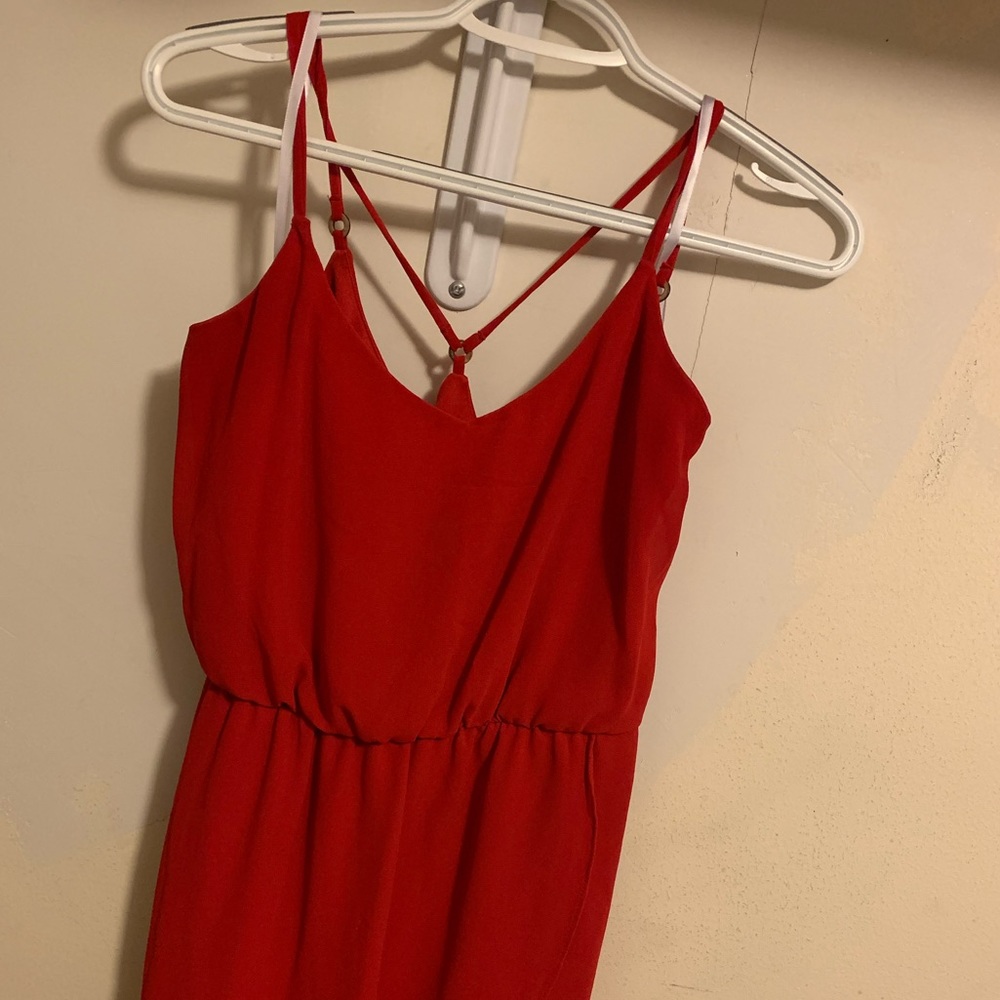 BCX Dress for women, size medium, red strappy